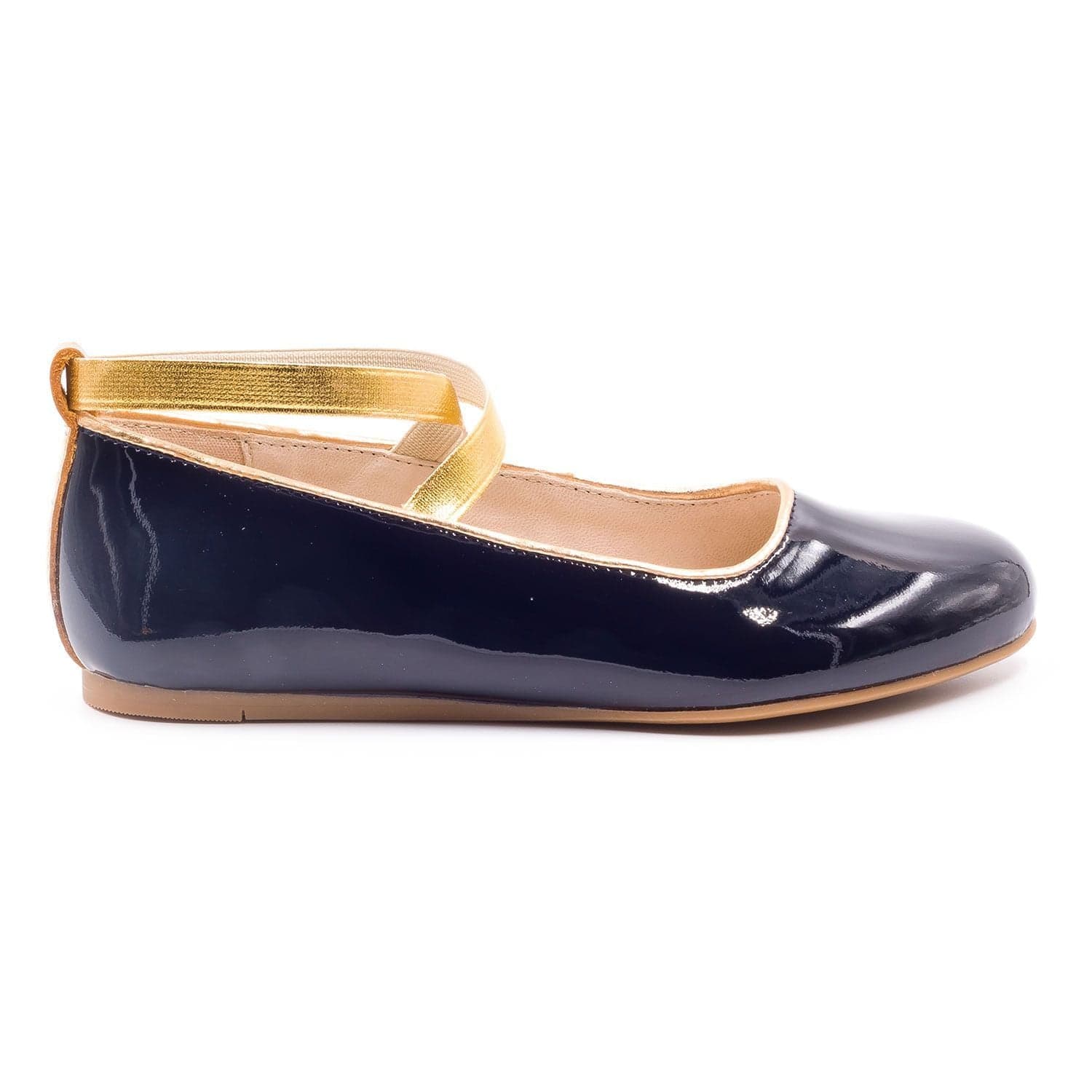 Chaussure cérémonie fille - Ballerine fille vernie  - Boni Cassandre - 25 - Bleu Marine