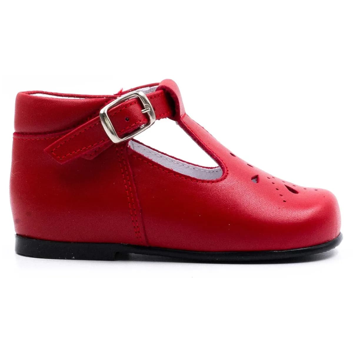 Chaussure bébé premier pas – cuir souple & boucle |Boni Carol - 22 - Rouge