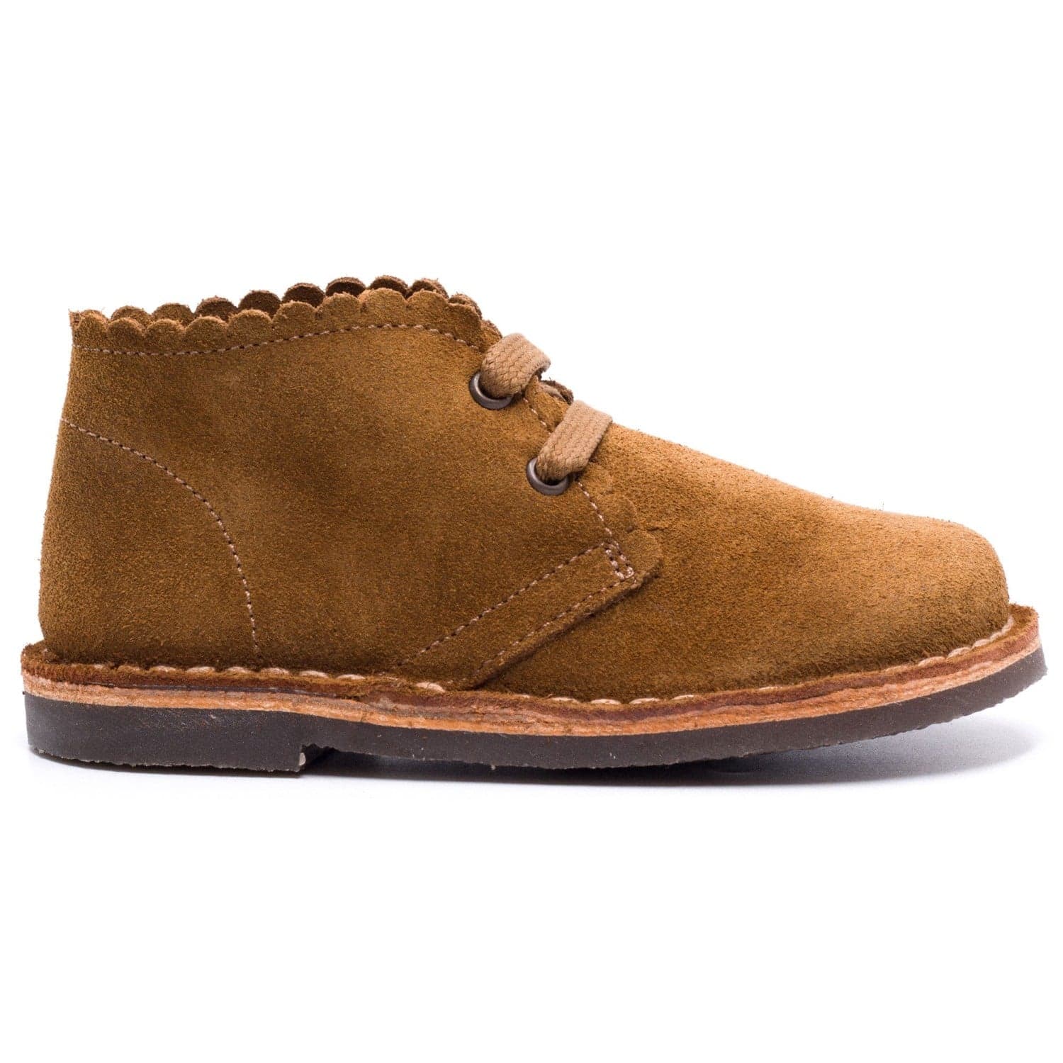 Bottine à lacet pour petit - Boni Babe - 21 - Daim Marron