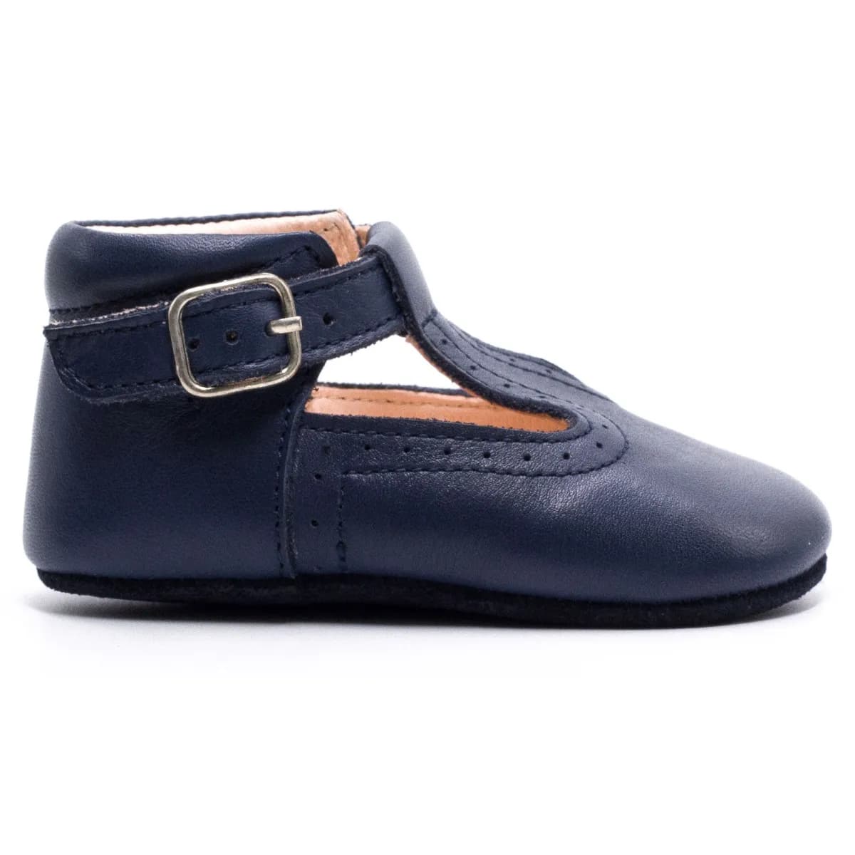 Boni Johan II – Chaussons Bébé en Cuir Élégants - 16 - Bleu Marine