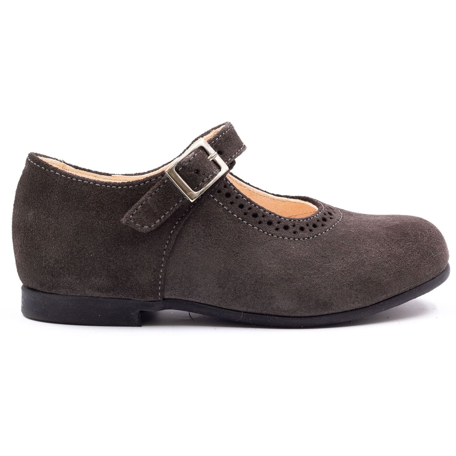 Babies fille en daim bleu marine ou daim gris souris - Boni Valentine - 33 - Daim Gris Souris