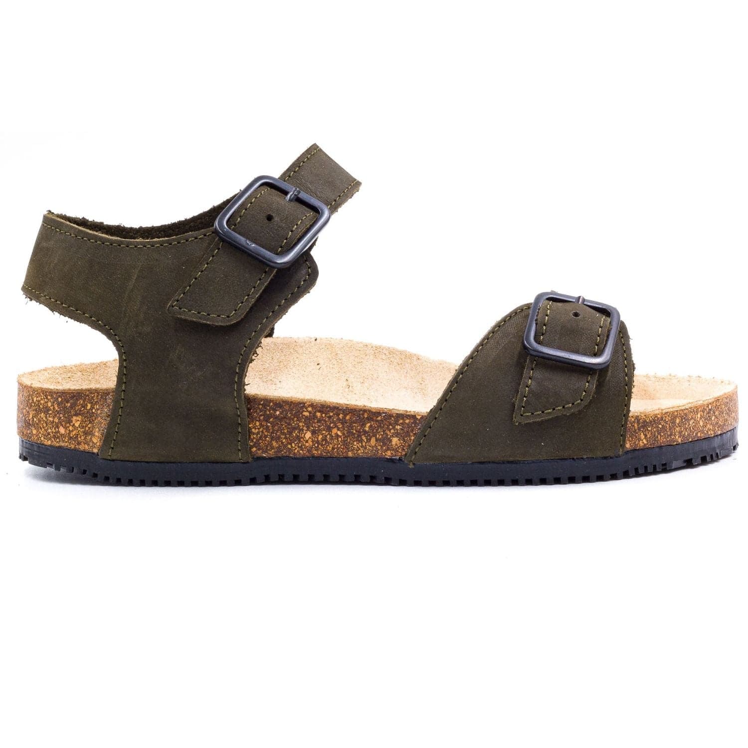 Sandales en cuir bleu marine ou marron - Boni Leopold - 26 - Daim Vert