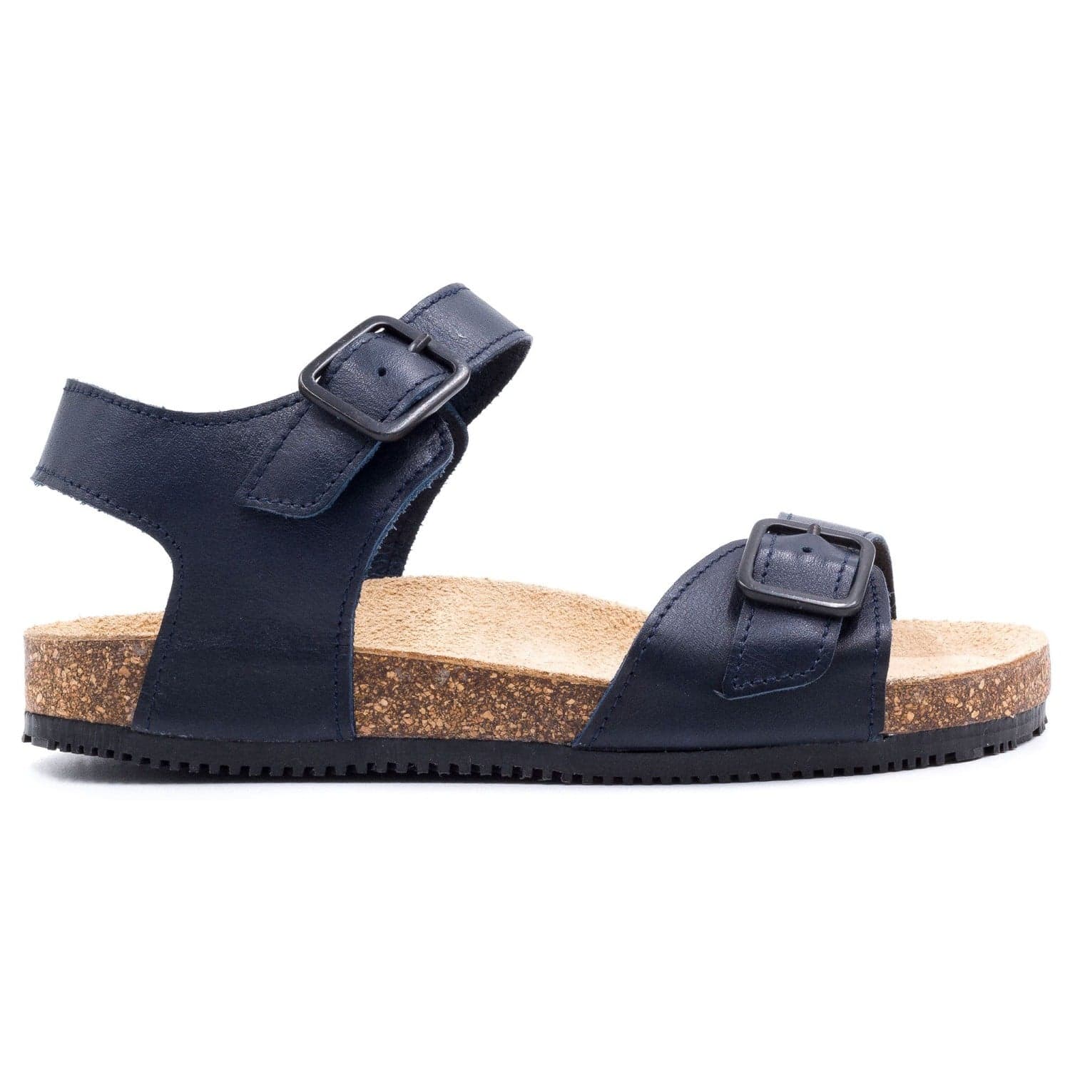 Sandales en cuir bleu marine ou marron - Boni Leopold - 27 - Bleu Marine