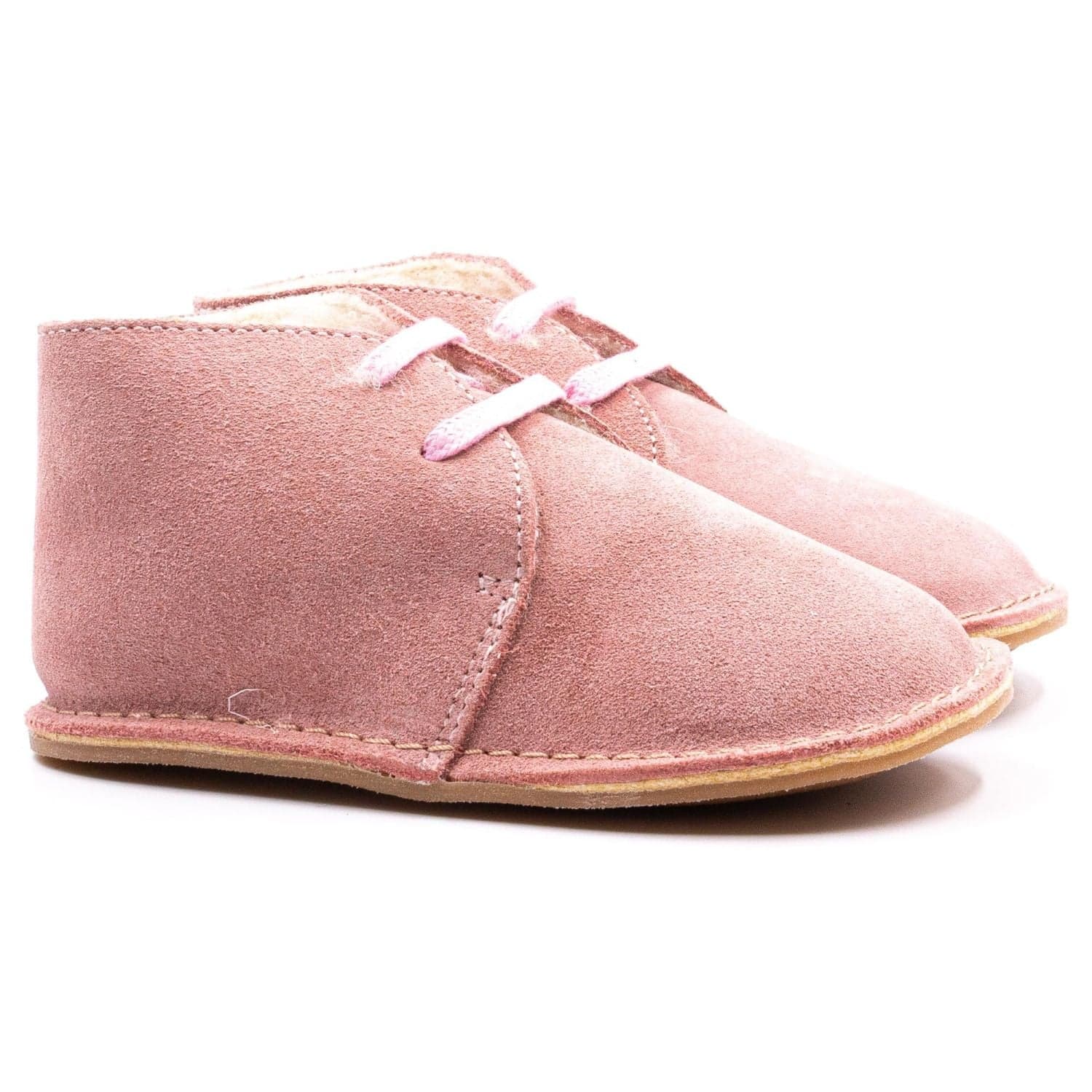 Chaussons fourrés pour bébé en daim - Boni Sven - 18 - Daim Rose