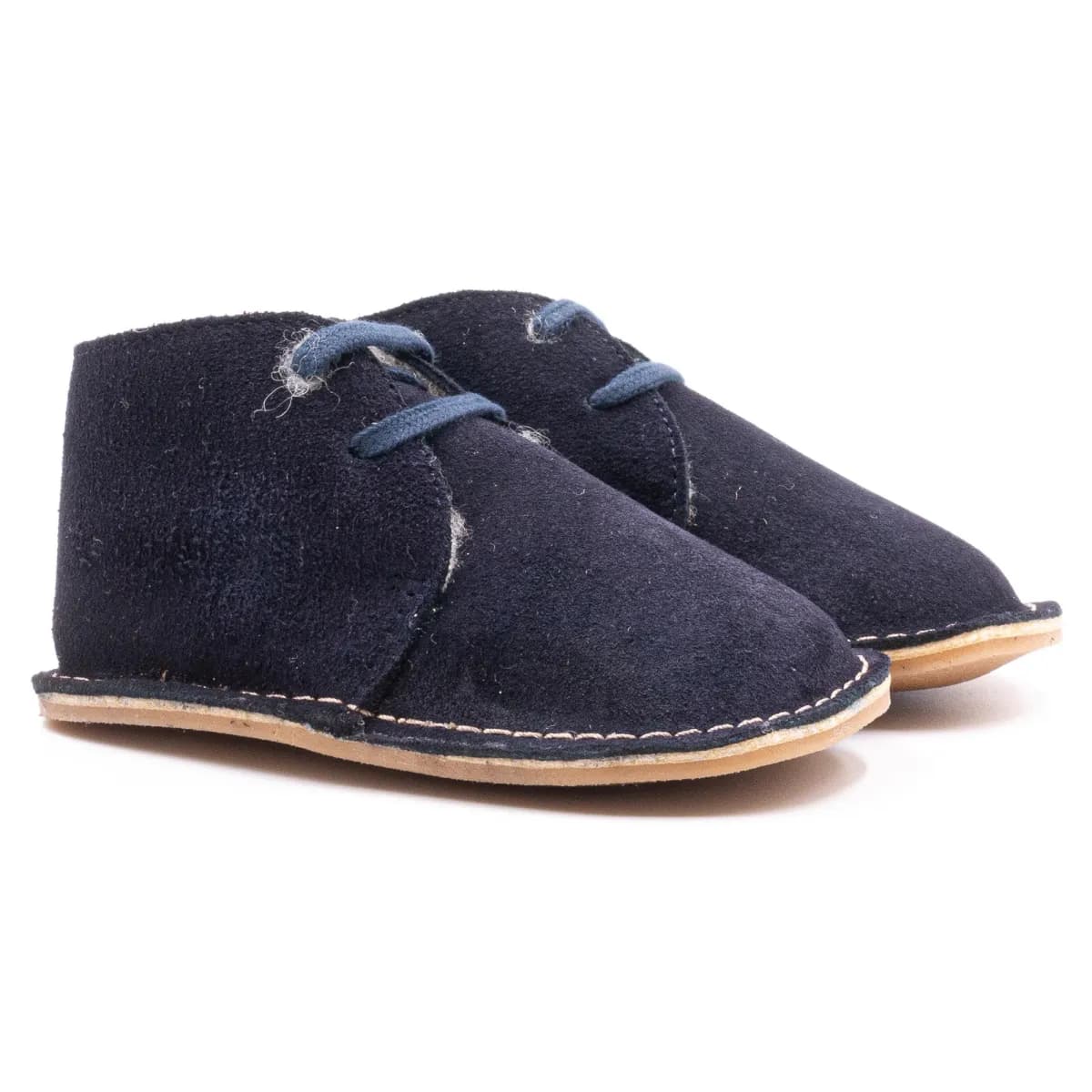 Chaussons fourrés pour bébé en daim - Boni Sven - 16 - Daim Bleu Marine
