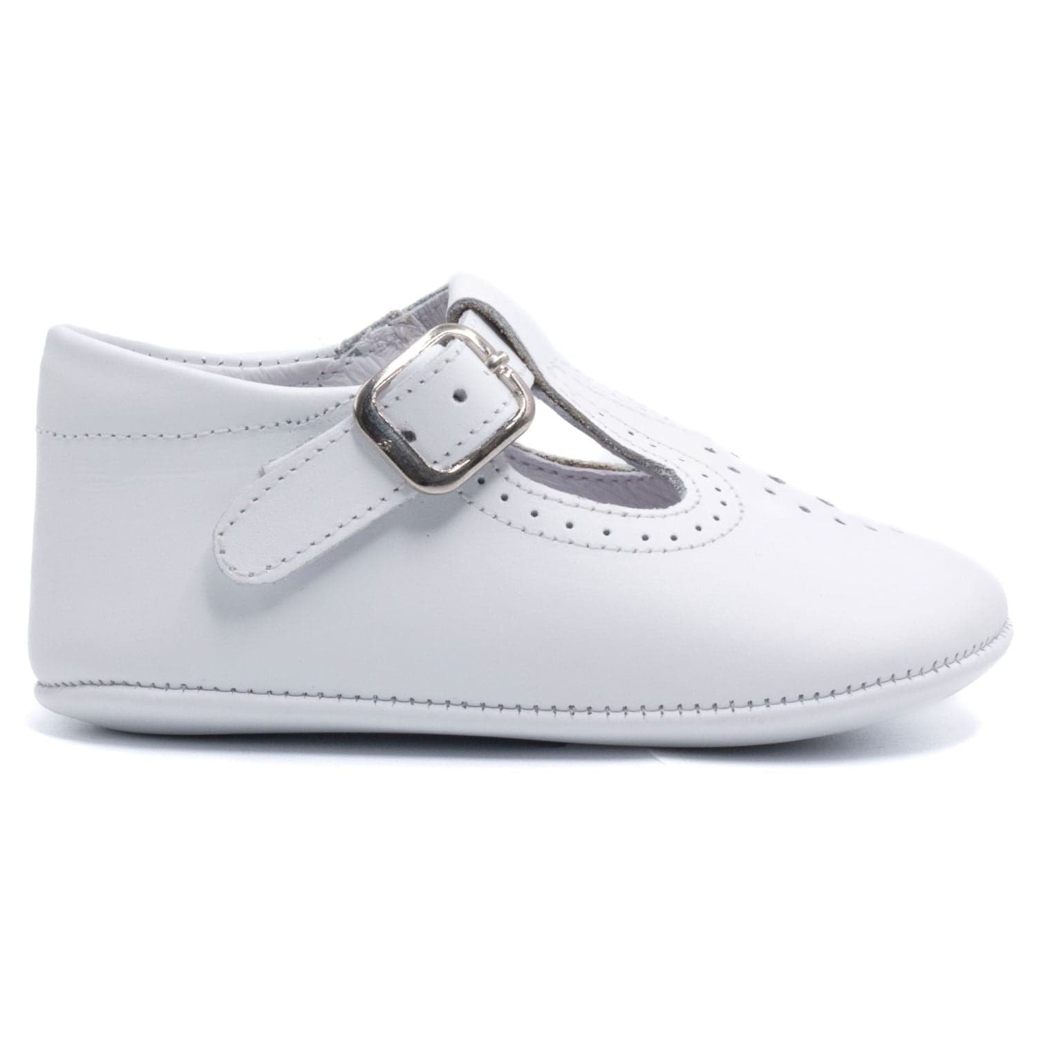 Chaussons bébé en cuir souple, Boni Johan - 20 - Blanche