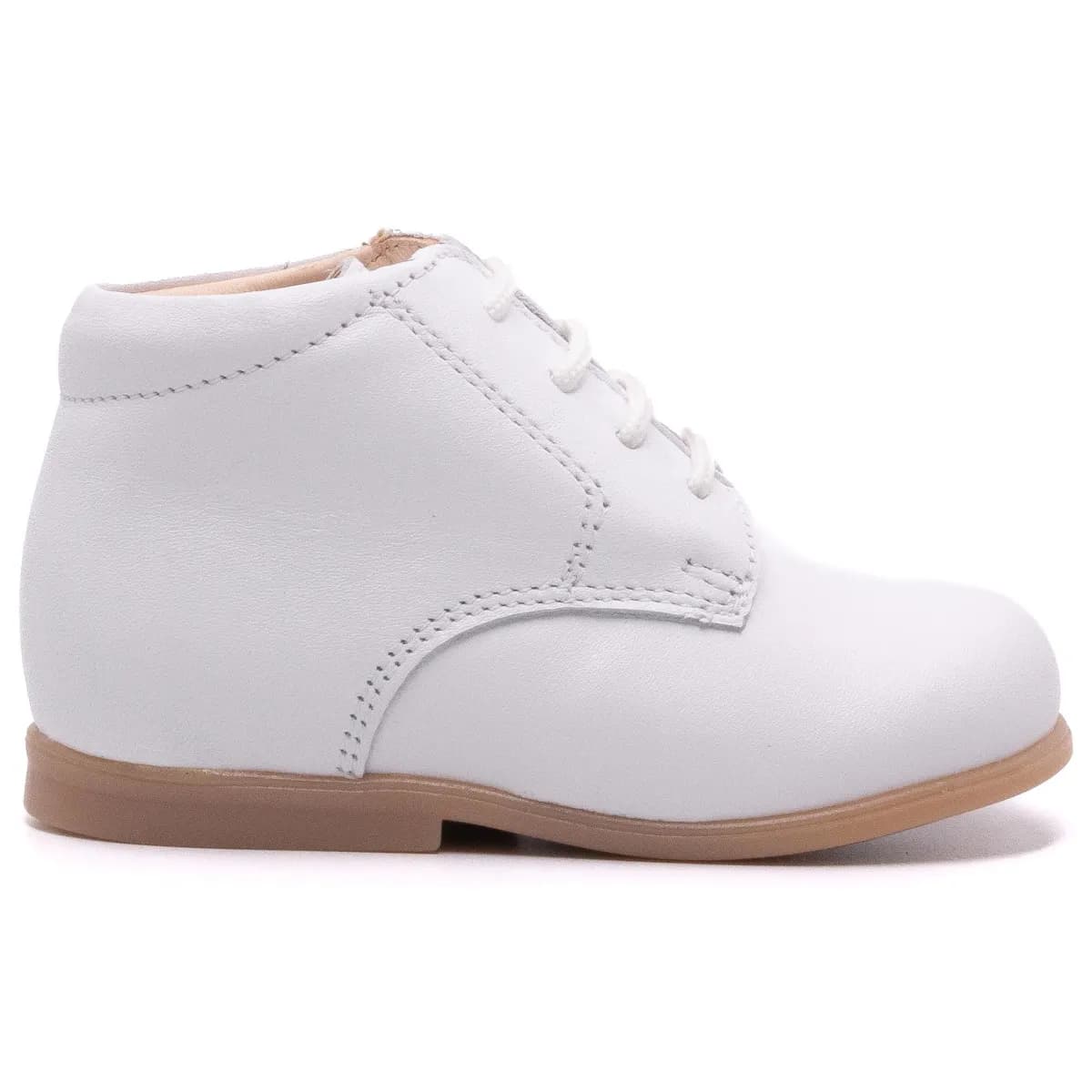 Chaussure bébé premier pas en cuir, Boni Baby - 21 - Blanche
