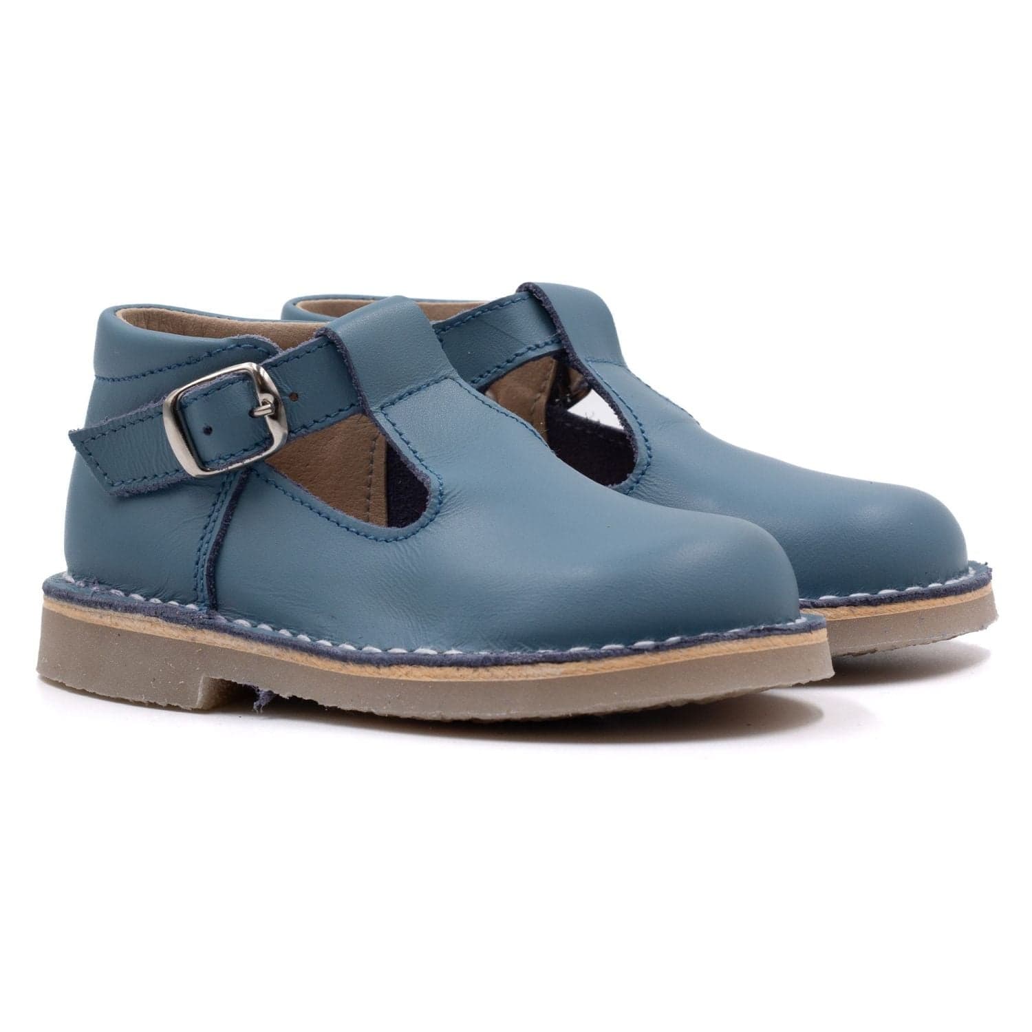 Sandales bébé Boni Leo cuir – Tige haute, fabrication Espagne - 19 - Bleu