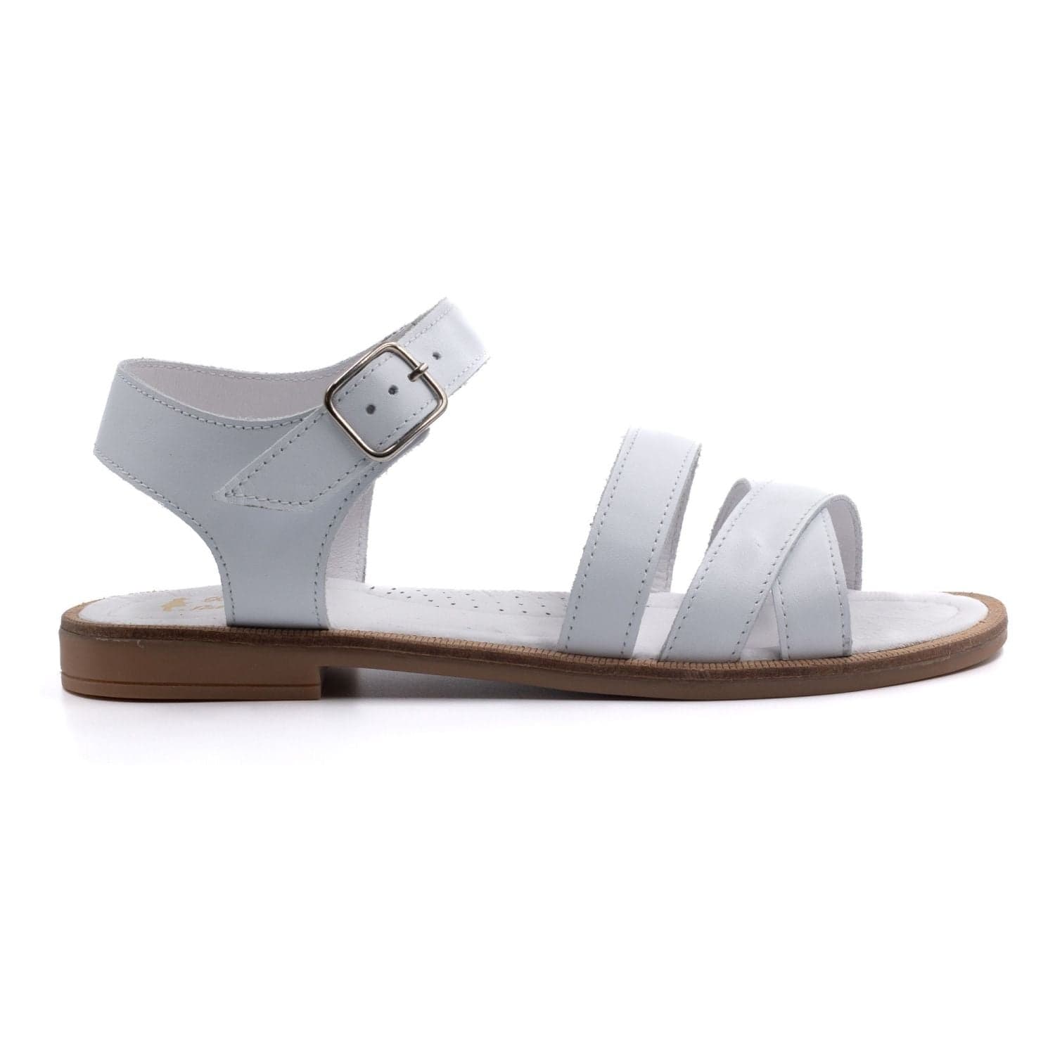 Sandales fille Boni Ariane cuir blanc & bleu marine - 40 - Blanche