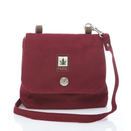 Pochette en chanvre bordeaux