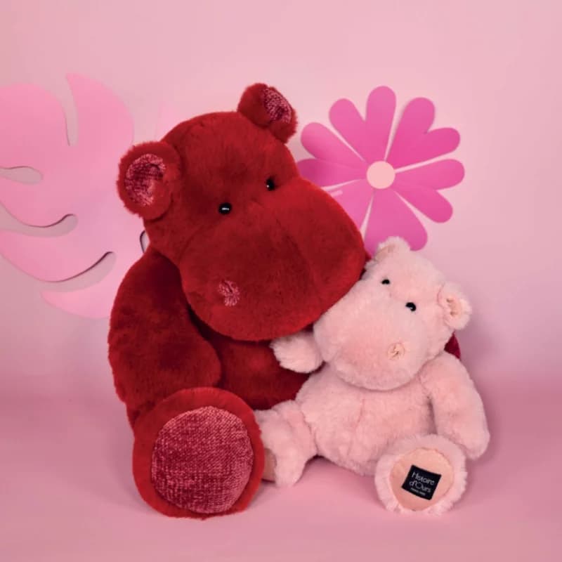 Histoire d'ours hippo 25 cm rouge