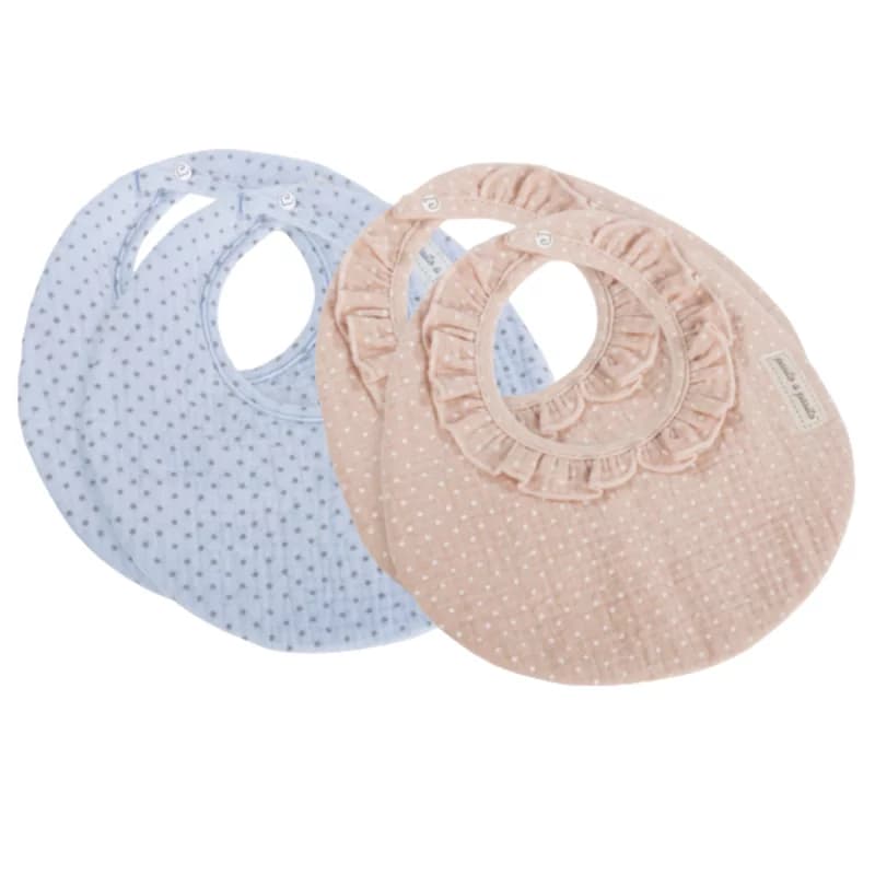 2 bavoirs little stars - pasito a pasito bleu