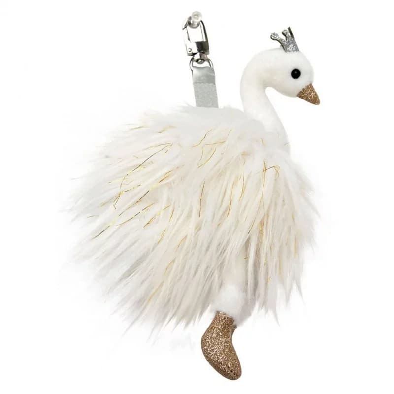 Histoire d'ours - porte-clés cygne blanc