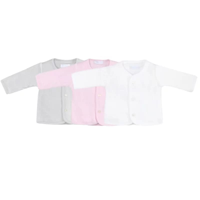 Veste en maille de velours antibactérien 6 mois rose