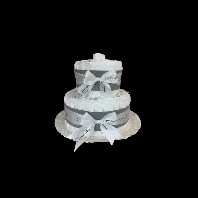 Gâteau de couches gris