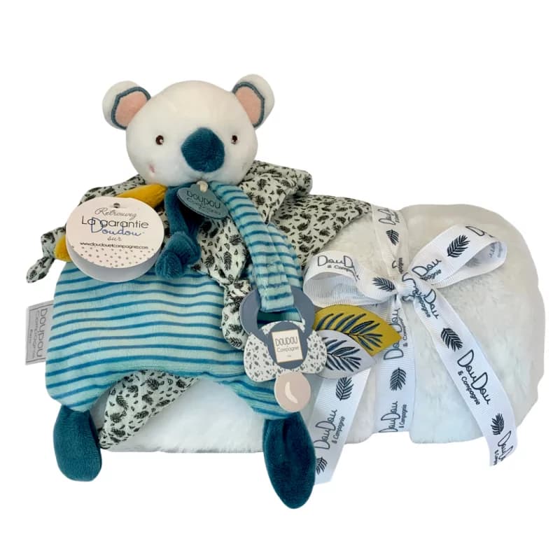 Yoca koala et son plaid douceur blanc