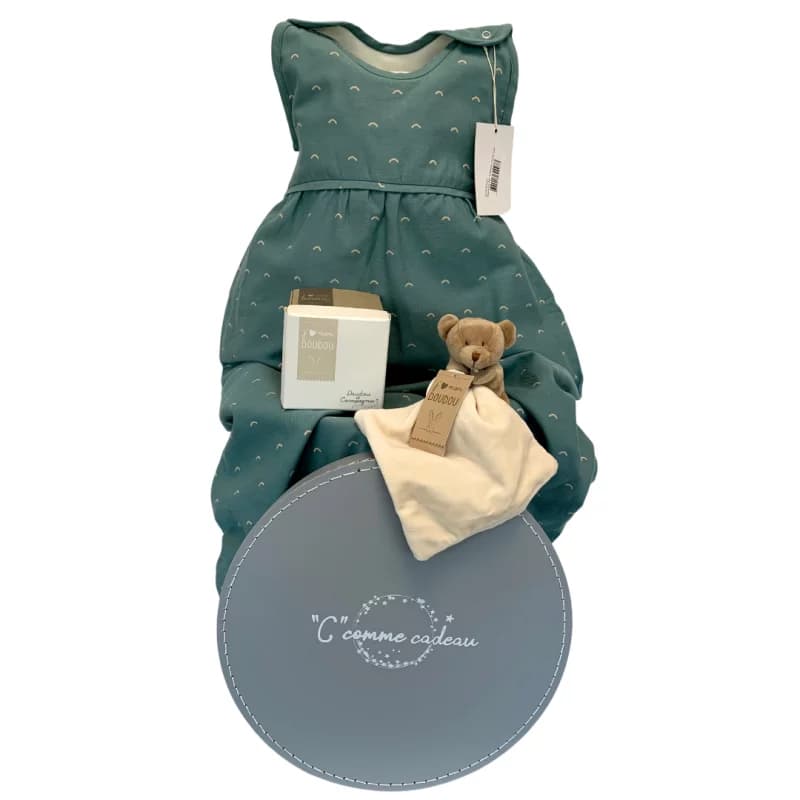 Coffret cadeau ocean green et sa gigoteuse