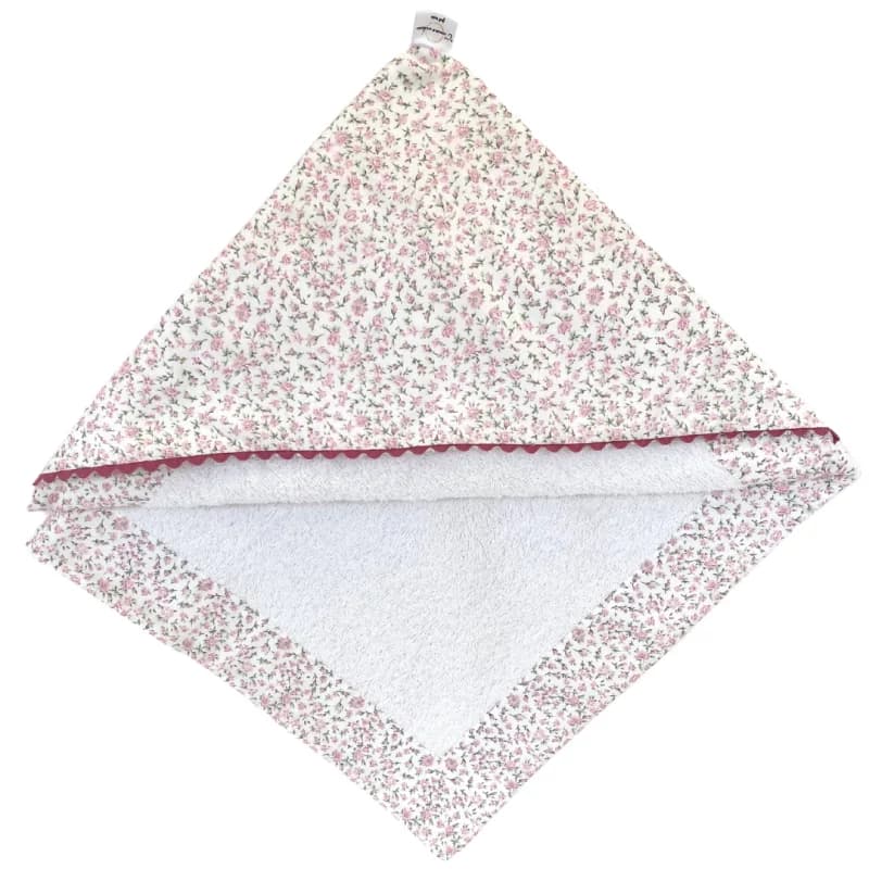 Cape de bain fleurie - c comme cadeau rose