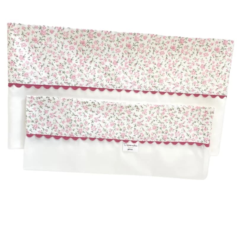 Draps et taie d'oreiller petites roses