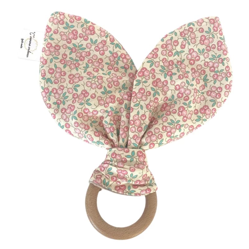 Hochet oreilles de lapin petites cerises