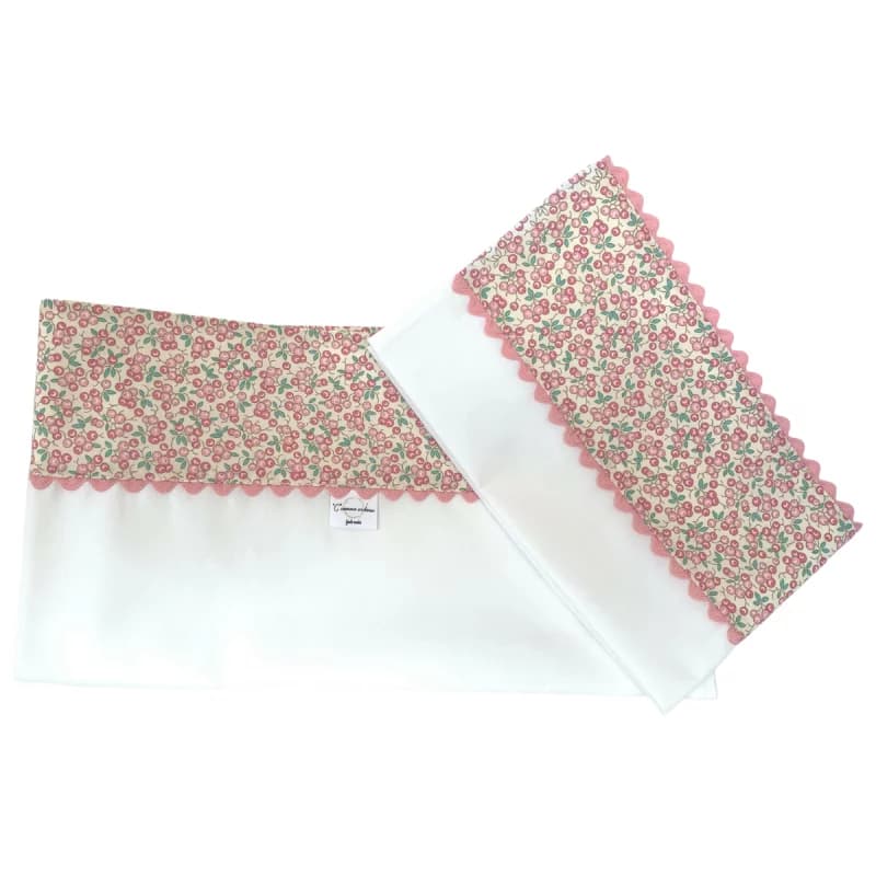 Draps et taie d'oreiller petites cerises