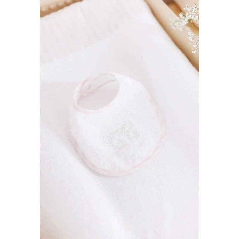 Garda - bavoir t1- tartine et chocolat rose