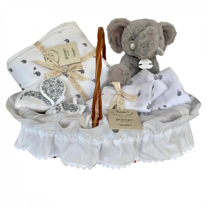 Coffret cadeau eléphant cape de bain