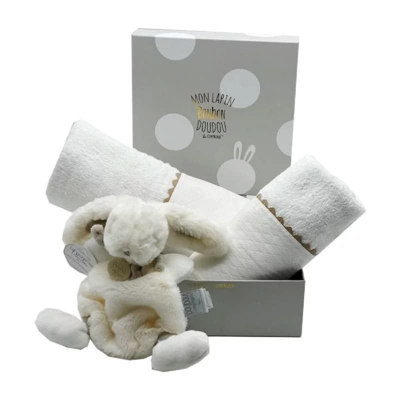 Lapin bonbon -coffret cadeau beige