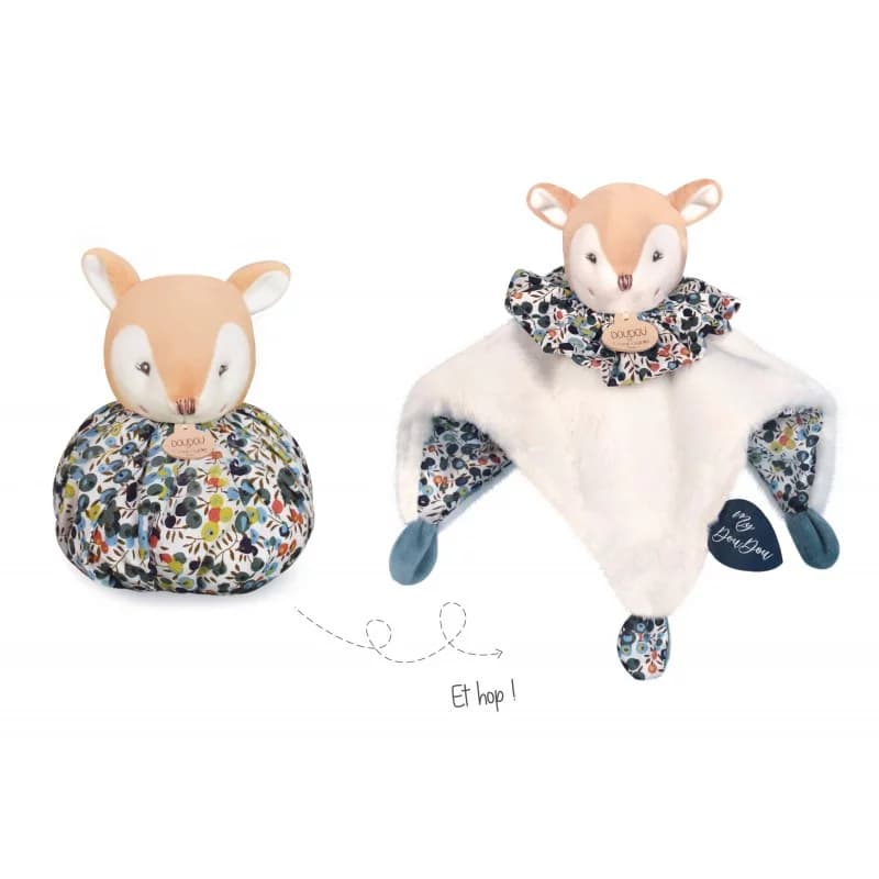 Doudou boule 3 en 1 - faon