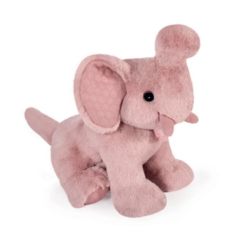 Peluche éléphant preppy chic - 30cm rose