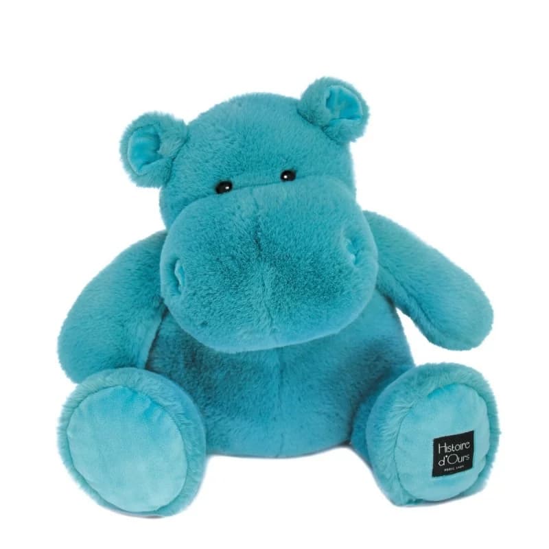 Peluche hippopotame - 40cm vert emeraude