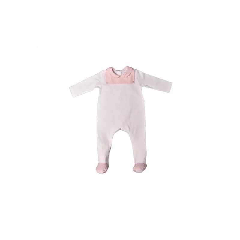 Babygrow à pois en coton laranjinha - 6 mois