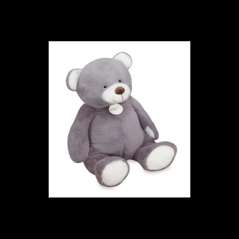 Peluche ours baby nat' 40cm gris