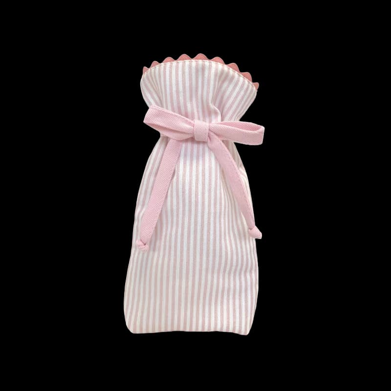 Étui à biberon à rayures roses