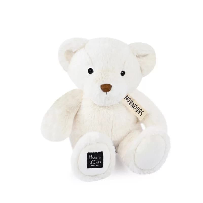 Peluche ours blanc 28cm
