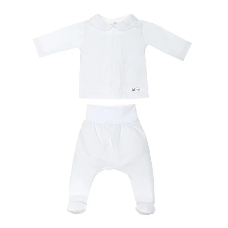 Vêtement naissance en coton 6 mois blanc