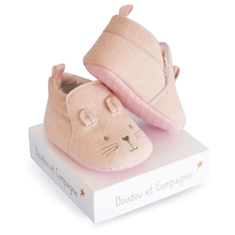 Chaussons pour bébé rose doudou et compagnie