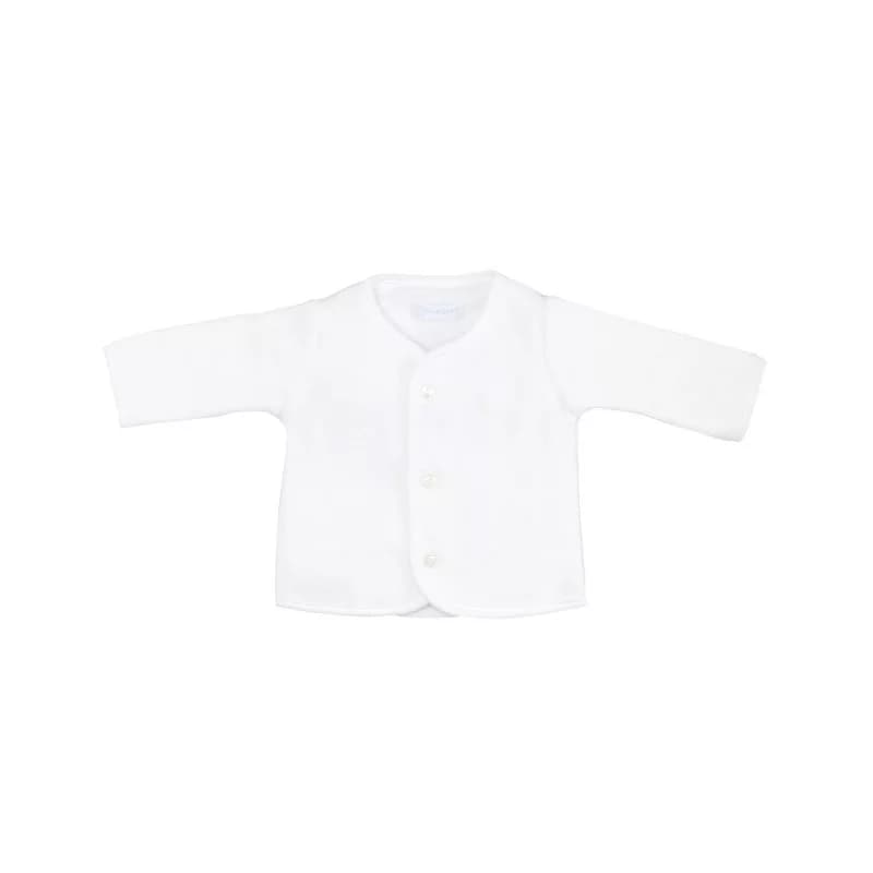 Veste en maille de velours antibactérien 6 mois blanc
