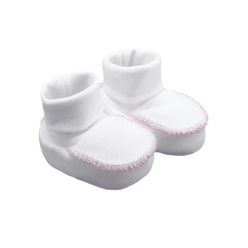 Chaussons en maille de coton laranjinha rose
