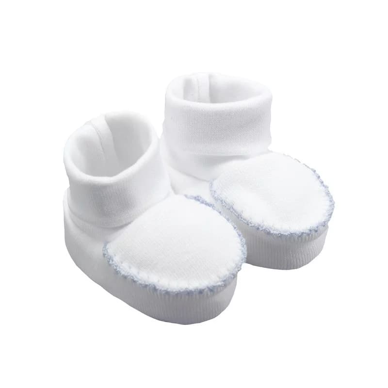 Chaussons en maille de coton laranjinha bleu