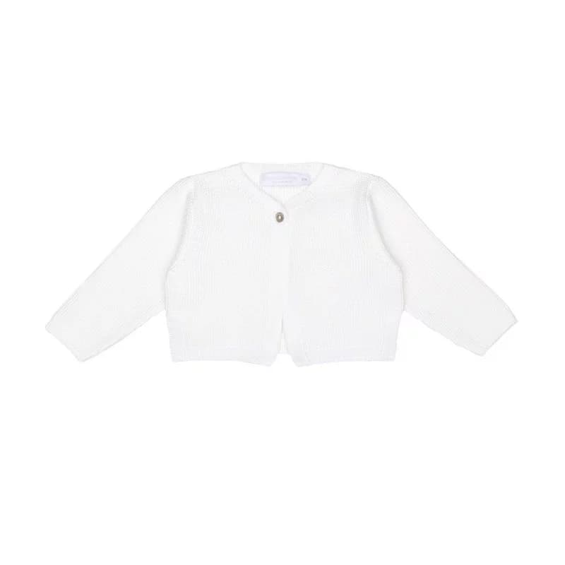 Cardigan tricoté laranjinha - 3 mois blanc