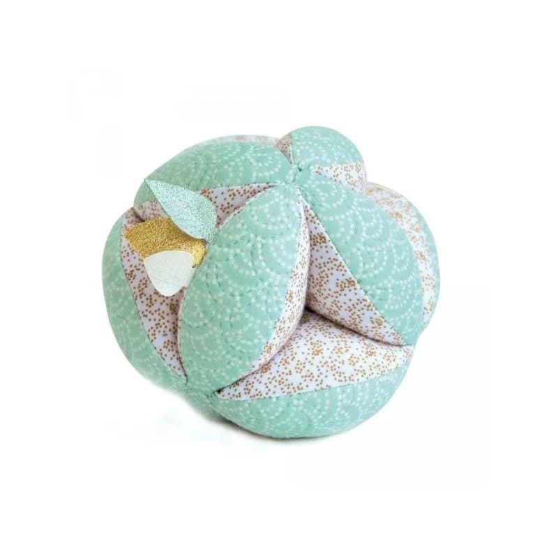 Lapin de sucre - balle sensorielle avec hochet doudou et compagnie rose