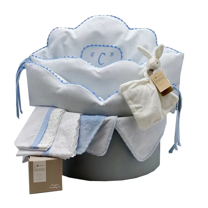 Coffret lit les rêves dans les nuages bleu