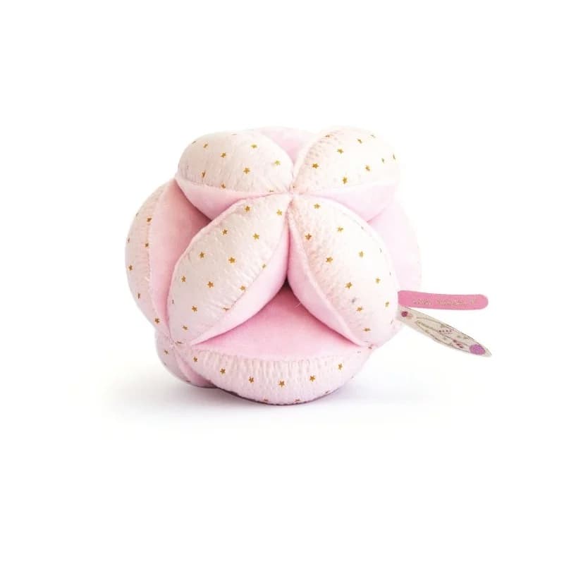 Attrape-rêve - balle sensorielle avec hochet doudou et compagnie rose