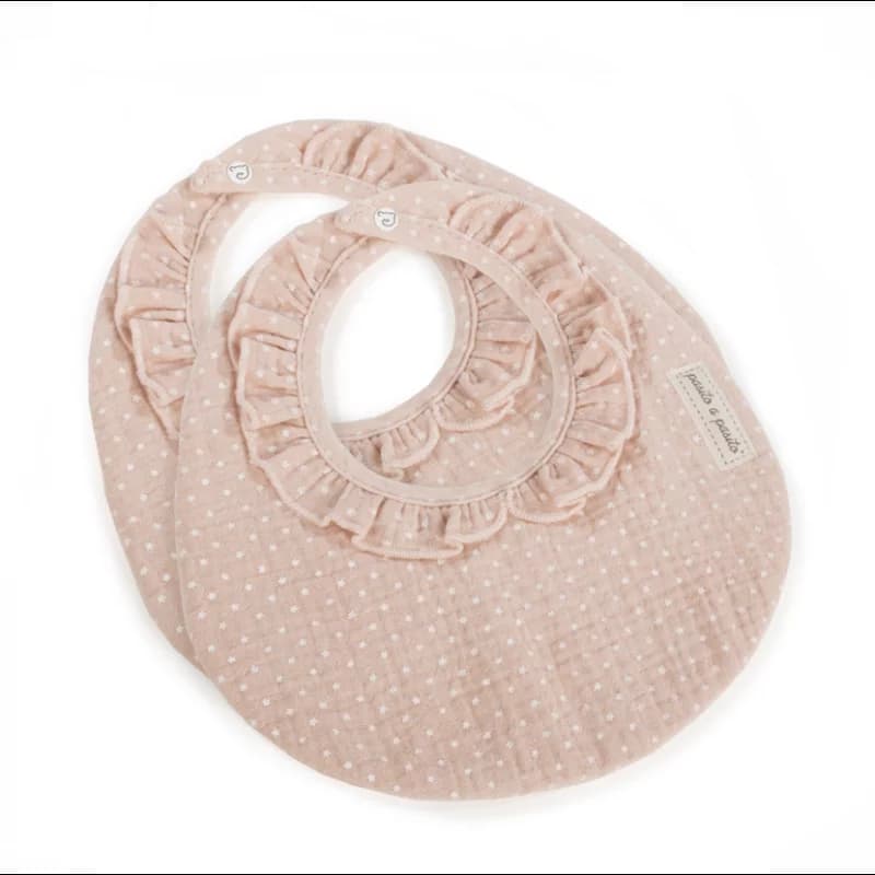 2 bavoirs little stars - pasito a pasito rose