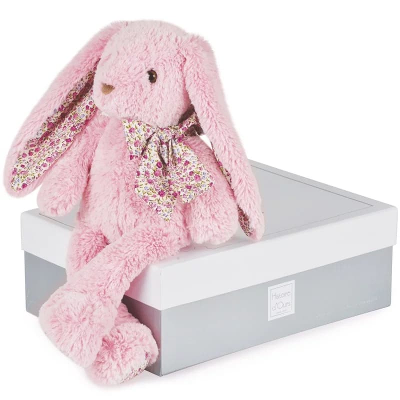 Histoire d'ours - lapin rose 40 cm