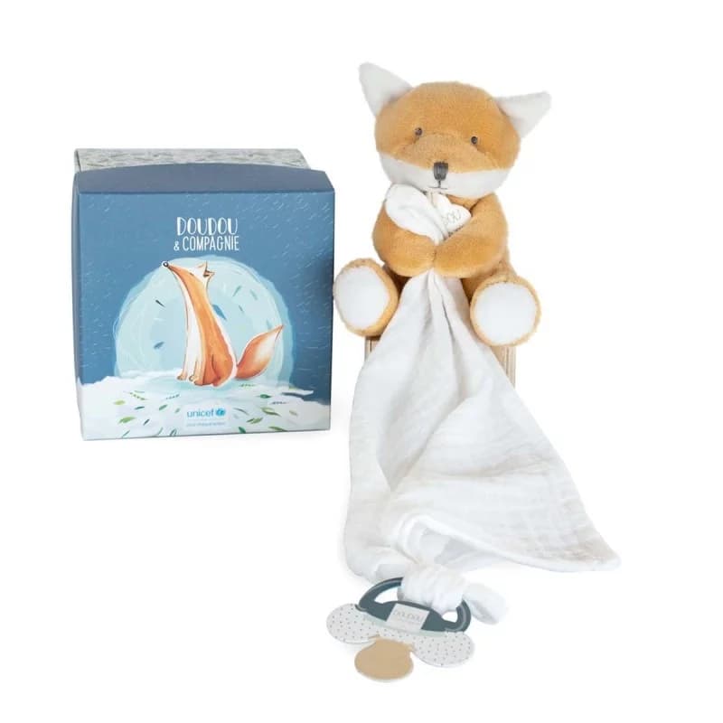 Unicef - doudou renard attache-sucette