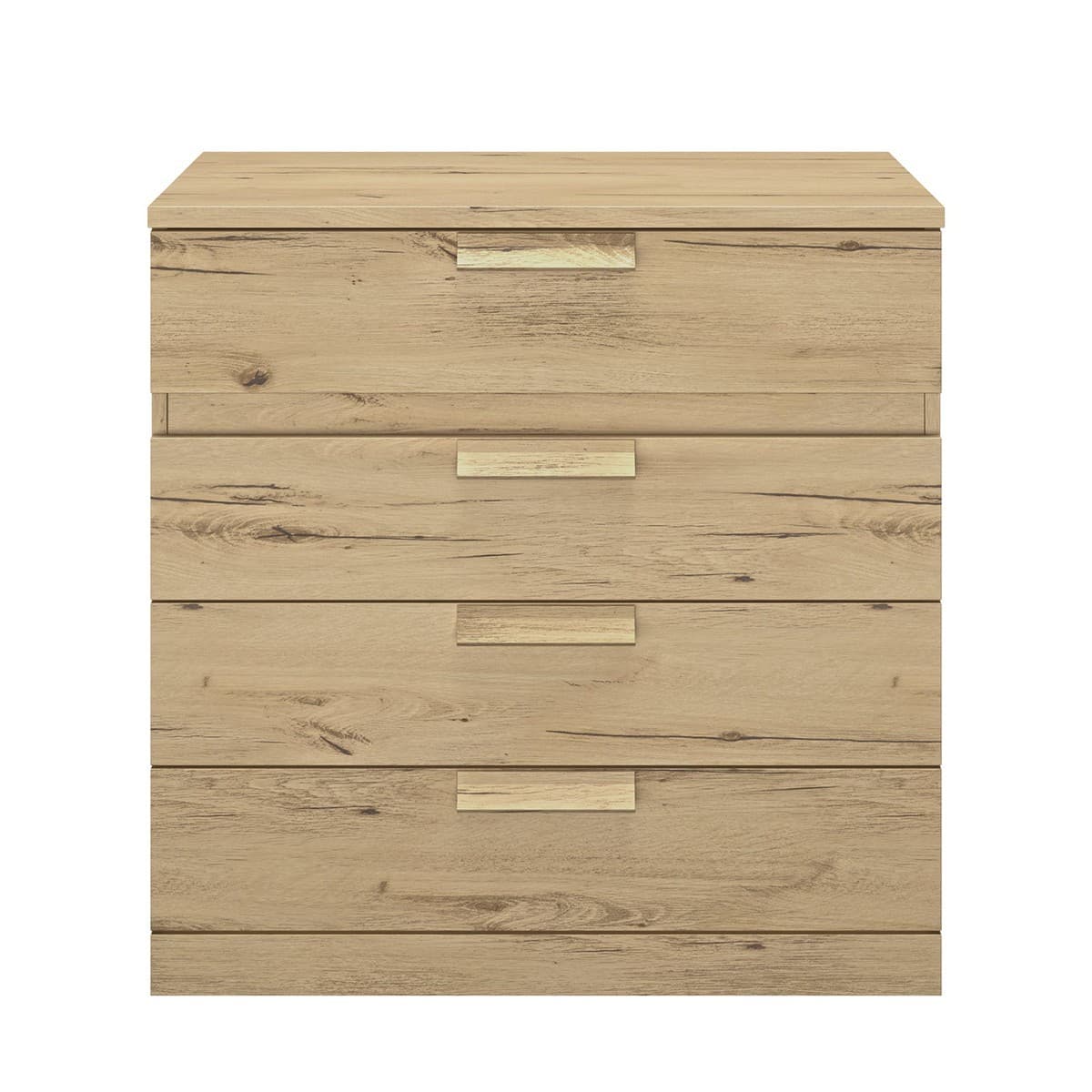 Commode 4 tiroirs Cyrus - Fabrication Française - Couleur : Bois foncé - Panneaux de particules - Calicosy