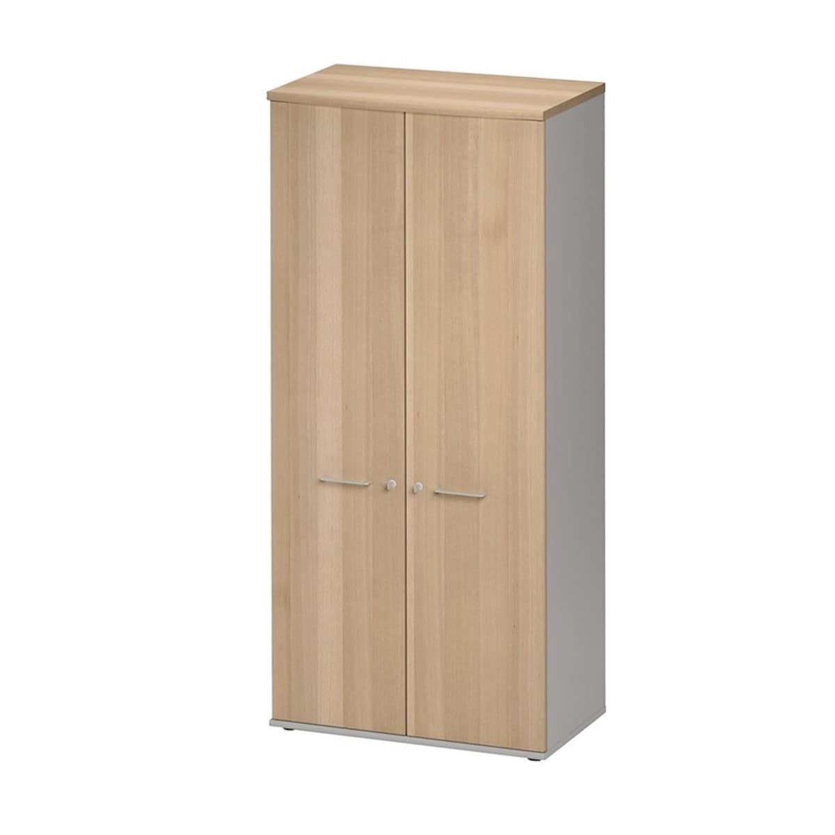 Armoire 2 portes L80 Jazz - Fabrication Française - Couleur : Bois clair - Panneaux de particules - Calicosy