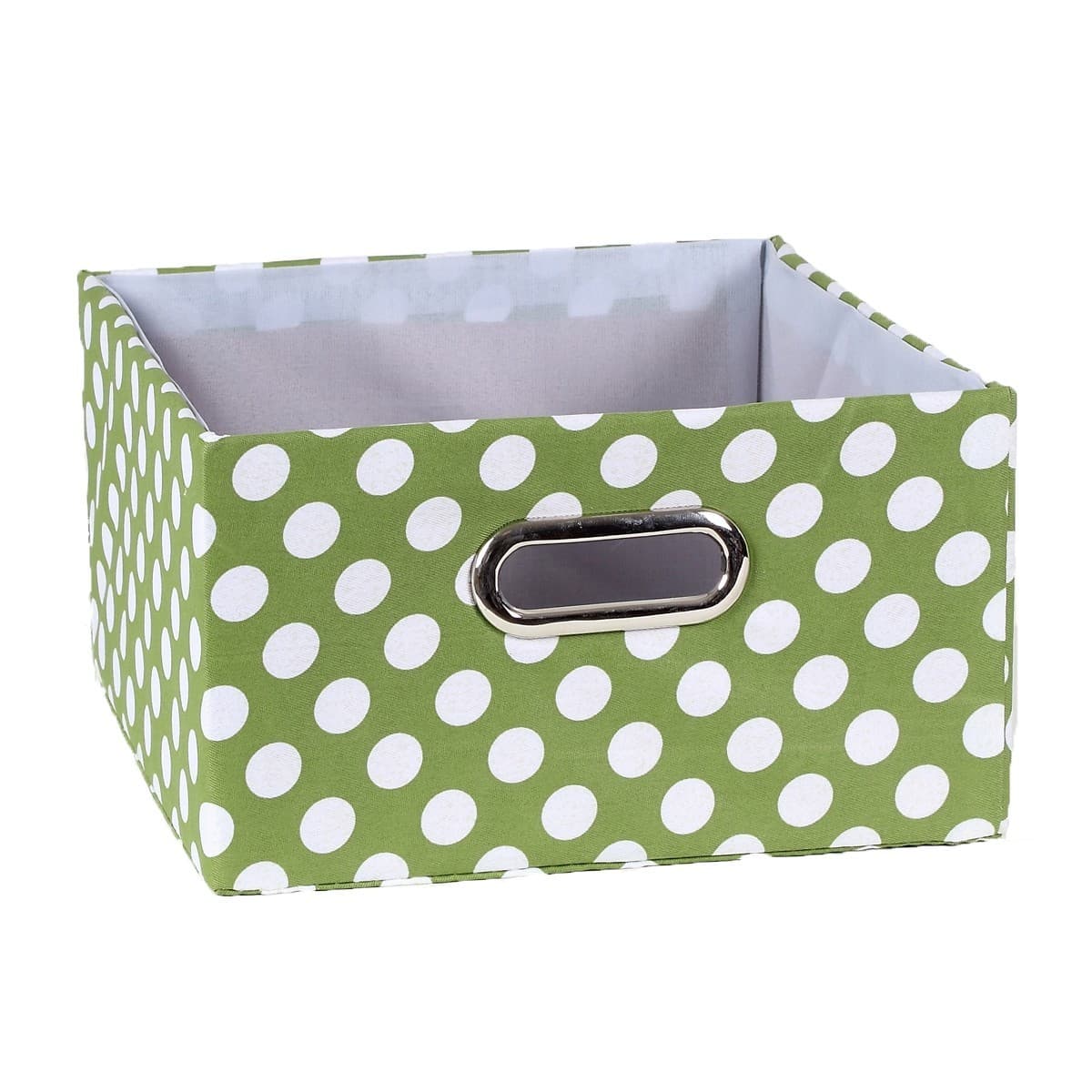 Tiroir tissu vert pois blanc - Tissu - Calicosy